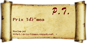 Prix Tímea névjegykártya